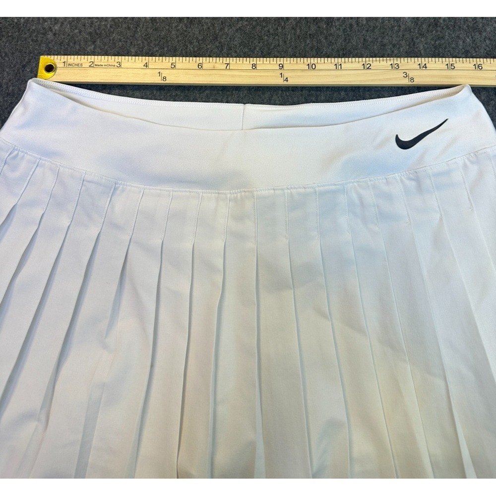 Nike Dri-Fit Victory Skort Shorts Skirt Off White Size Large 728773-100 Pleated - Picture 15 of 16